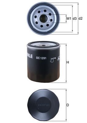 Оливний фільтр MAHLE OC1291 - zapix