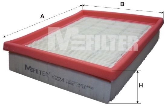 Повітряний фільтр MFILTER K224 - zapix
