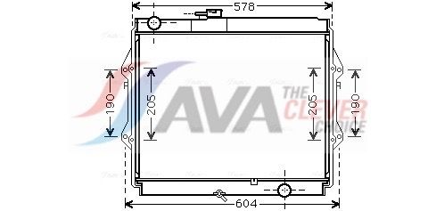 Радіатор охолодження двигуна AVA QUALITY COOLING TOA2642 - zapix