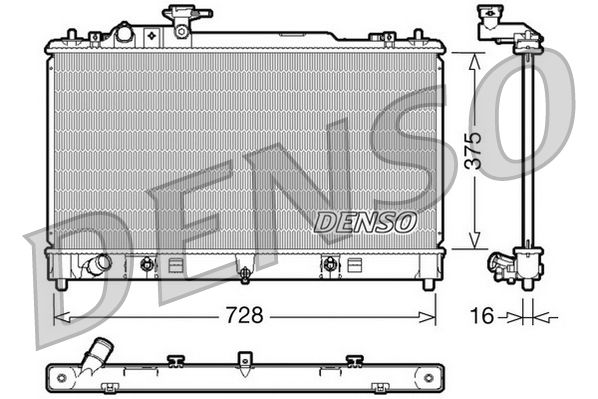 Радіатор охолодження двигуна DENSO DRM44021 - zapix