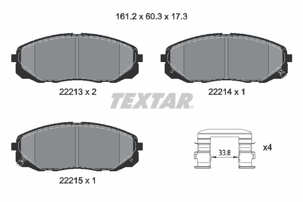 Гальмівні колодки дискові TEXTAR 2221301 - zapix