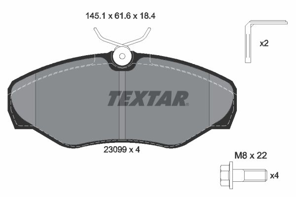Тормозные колодки дисковые TEXTAR 2309902