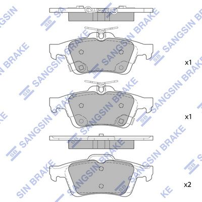 Тормозные колодки дисковые HI-Q SP1947