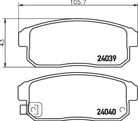 Гальмівні колодки дискові NISSHINBO NP5020 - zapix