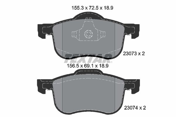 Тормозные колодки дисковые TEXTAR 2307303
