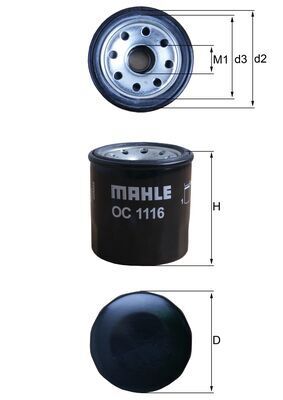 Оливний фільтр MAHLE OC1116 - zapix