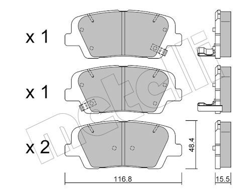 Гальмівні колодки дискові METELLI 2209010 - zapix
