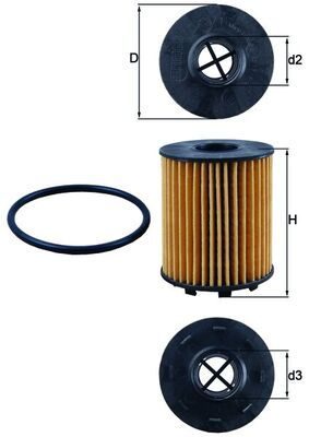 Оливний фільтр MAHLE OX371D - zapix