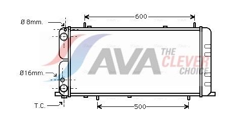 Радіатор охолодження двигуна AVA QUALITY COOLING AI2051 - zapix