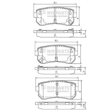 Гальмівні колодки дискові NIPPARTS N3610313 - zapix