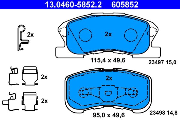 Гальмівні колодки дискові ATE 13046058522 - zapix