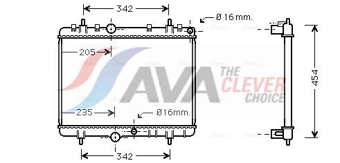 Радіатор охолодження двигуна AVA QUALITY COOLING PEA2249 - zapix