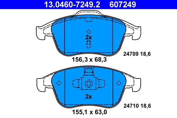 Гальмівні колодки дискові ATE 13046072492 - zapix
