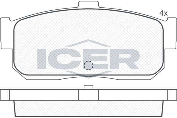 Гальмівні колодки дискові ICER 140876 - zapix
