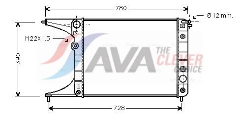 Радіатор охолодження двигуна AVA QUALITY COOLING OLA2201 - zapix