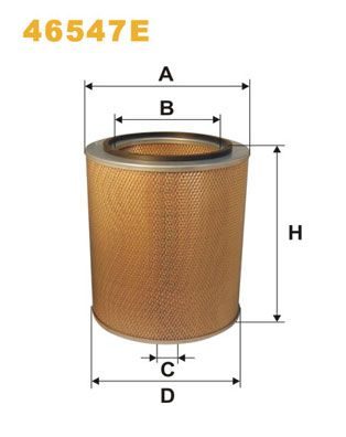 Повітряний фільтр WIX FILTERS 46547E