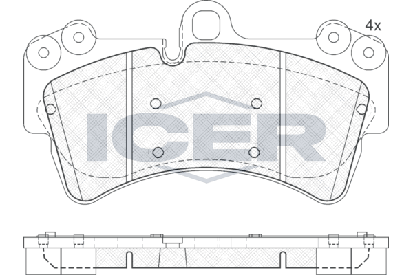 Тормозные колодки дисковые ICER 181595