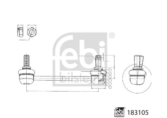 Тяга стабілізатора FEBI BILSTEIN 183105 - zapix