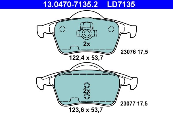 Гальмівні колодки дискові ATE 13047071352 - zapix