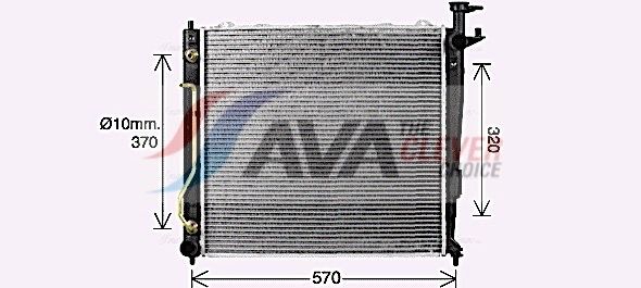Радіатор охолодження двигуна AVA QUALITY COOLING KA2304 - zapix