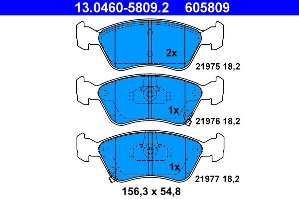 Гальмівні колодки дискові ATE 13046058092 - zapix