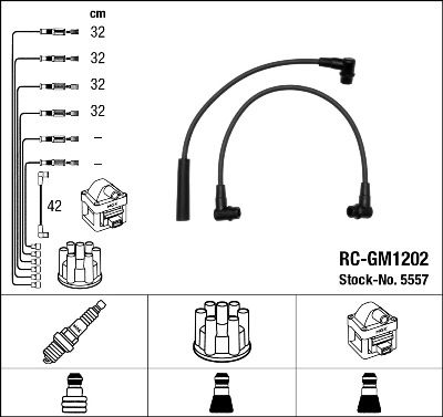 Кабелі запалювання NGK 5557 - zapix