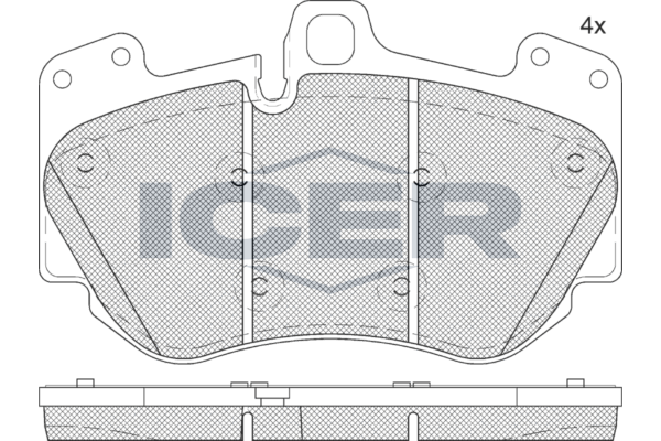 Гальмівні колодки дискові ICER 182349 - zapix