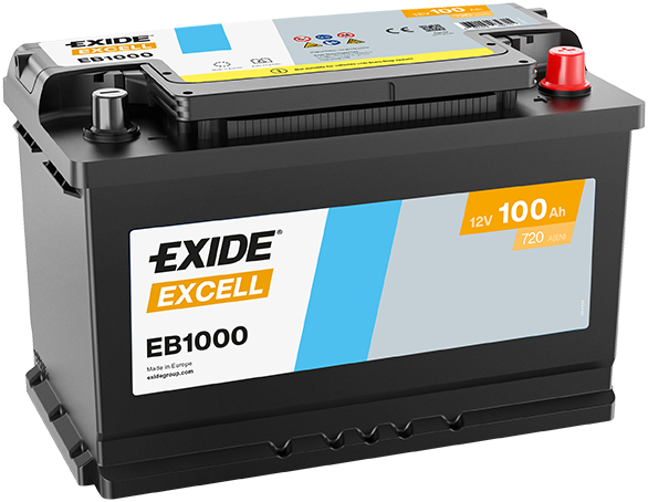 АКБ 6СТ-100 R+ (пт720) (необслуг)(315х175х205) EXCELL Exide EB1000 - zapix