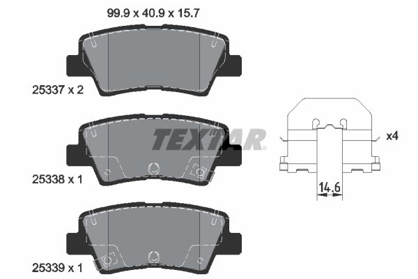 Гальмівні колодки дискові TEXTAR 2533701 - zapix
