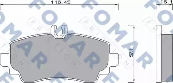 Гальмівні колодки дискові FOMAR FRICTION FO668581 - zapix