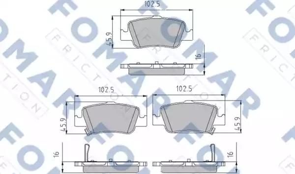 Гальмівні колодки дискові FOMAR FRICTION FO862581 - zapix