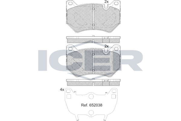Гальмівні колодки дискові ICER 182380 - zapix