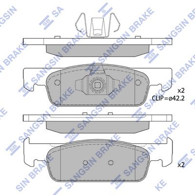 Гальмівні колодки дискові HI-Q SP1787 - zapix