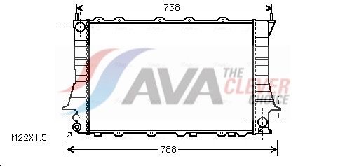 Радіатор охолодження двигуна AVA QUALITY COOLING AIA2083 - zapix