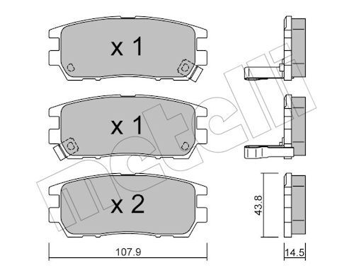 Гальмівні колодки дискові METELLI 2201510 - zapix