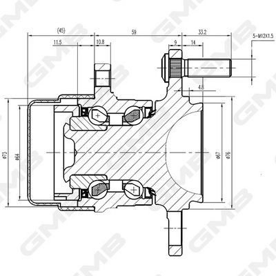 Підшипник / маточина колеса GMB GH34980T - zapix