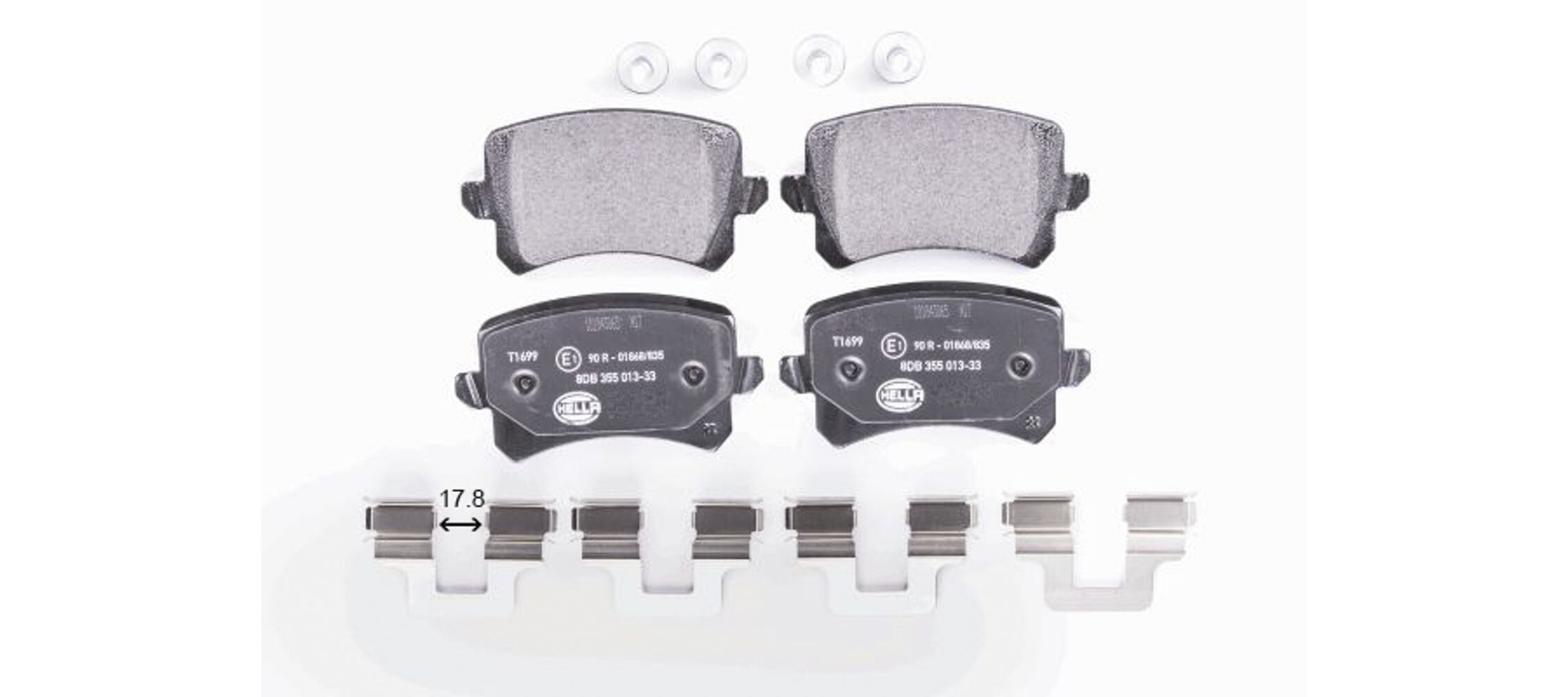 Гальмівні колодки дискові HELLA 8DB355025331 - zapix