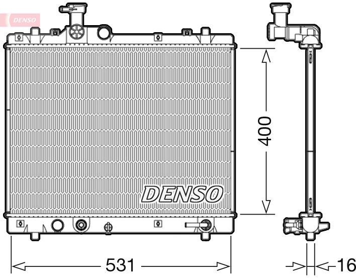 Радіатор охолодження двигуна DENSO DRM47035 - zapix