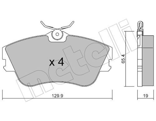 Гальмівні колодки дискові METELLI 2201640 - zapix