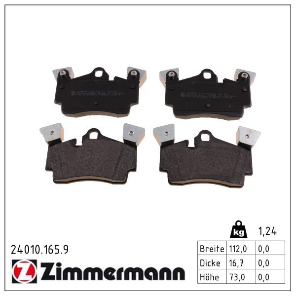 Гальмівні колодки дискові ZIMMERMANN 240101659 - zapix