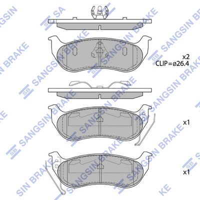 Гальмівні колодки дискові HI-Q SP4167 - zapix