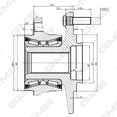 Підшипник / маточина колеса GMB GH35140 - zapix