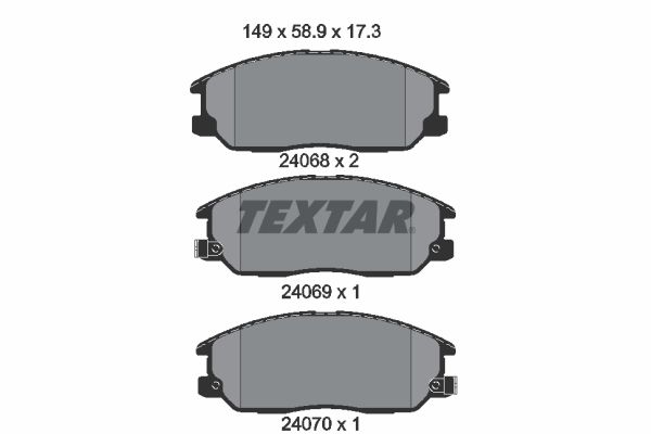 Гальмівні колодки дискові TEXTAR 2406801 - zapix