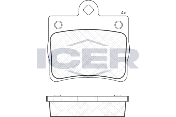Гальмівні колодки дискові ICER 181310 - zapix