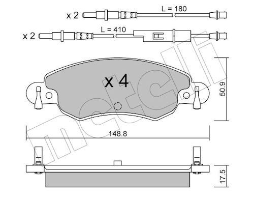 Гальмівні колодки дискові METELLI 2203300 - zapix