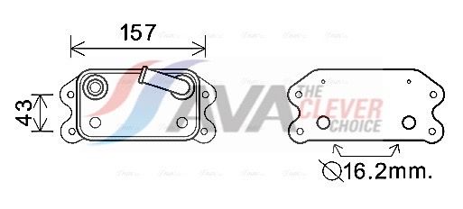Оливний радіатор двигуна AVA QUALITY COOLING VO3169 - zapix