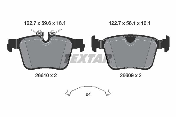 Гальмівні колодки дискові TEXTAR 2661001 - zapix