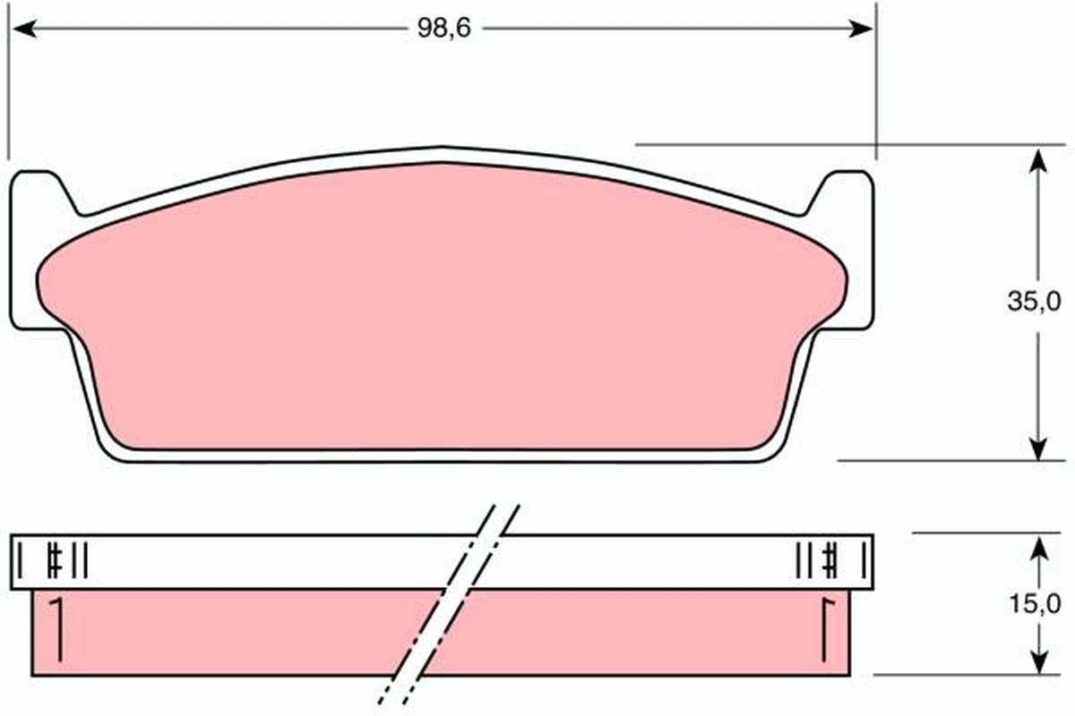 Гальмівні колодки дискові TRW GDB1021 - zapix