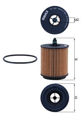 Оливний фільтр MAHLE OX258D - zapix