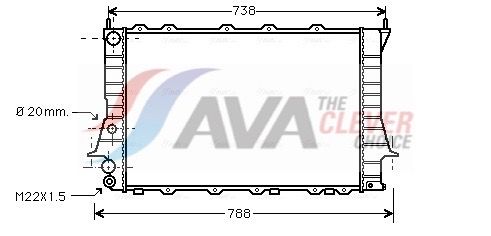 Радіатор охолодження двигуна AVA QUALITY COOLING AIA2077 - zapix